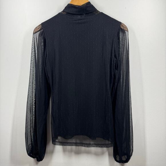 Sanctuary Women XS Black Midnite Hour Mesh Long Sleeve Dark Romantic Vampire Top - Picture 6 of 7